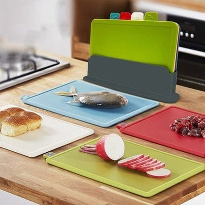 Cutting Boards with Holder Cutting Boards Green 4pcs Sets Cutting Boards with Holder - Dondepiso