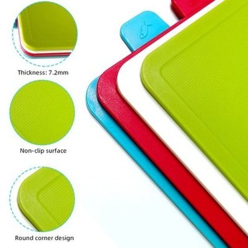 Cutting Boards with Holder Cutting Boards Green 4pcs Sets Cutting Boards with Holder - Dondepiso