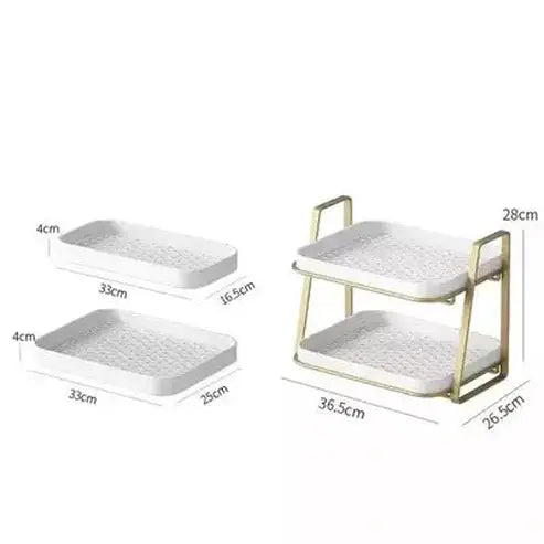 Metal Draining Tray Decorative Trays White Nordic Style Metal Decor Storage Tray · Dondepiso