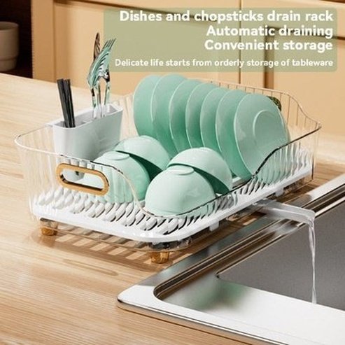 Clear Dish Drying Rack Dish Racks & Drain Boards Countertop Clear Dish Drying Rack · Dondepiso