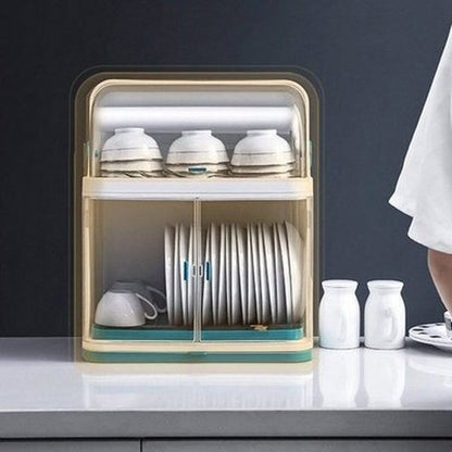 Kitchenware Drain Box Dish Racks & Drain Boards White Double layer kitchenware drain storage box with lid – Dondepiso