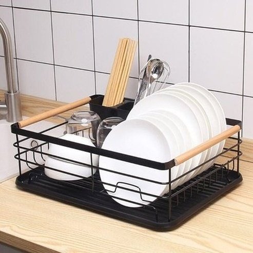 Durable Dish Drain Board Dish Racks & Drain Boards Black Durable single-layer kitchen sink dish drain board – Dondepiso