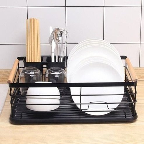 Durable Dish Drain Board Dish Racks & Drain Boards Black Durable single-layer kitchen sink dish drain board – Dondepiso