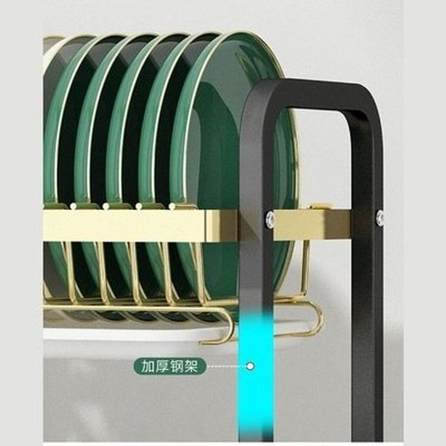 Over Sink Dish Rack Dish Racks & Drain Boards Black Golden Metal Over Sink Dish Drain Rack · Dondepiso