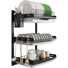 Hanging Drying Dish Rack Dish Racks & Drain Boards 3tier Hanging Drying Dish Rack Plate Organizer - Dondepiso