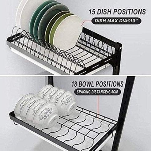 Hanging Drying Dish Rack Dish Racks & Drain Boards Hanging Drying Dish Rack Plate Organizer - Dondepiso
