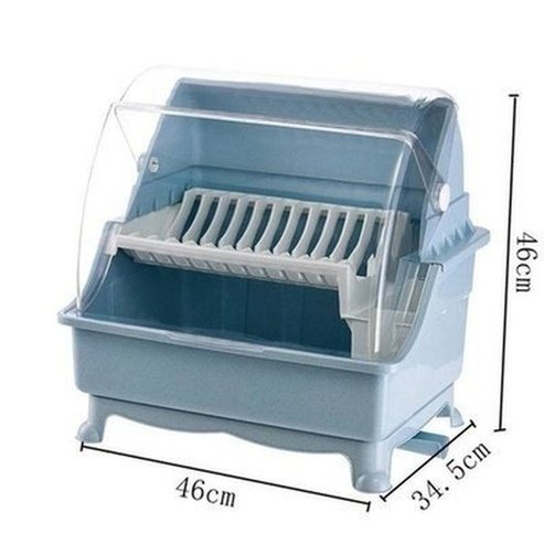 Dish Storage Box Dish Racks & Drain Boards can be switched2 Kitchenware Storage Dish Organizer Box With Lid - Dondepiso