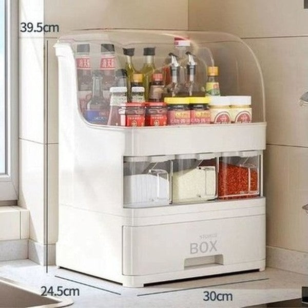 Multifunctional Dish Rack Spice Box Organizer