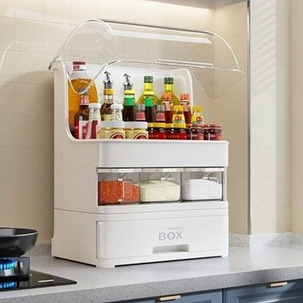Multifunctional Dish Rack Spice Box Organizer