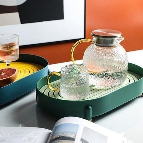 Tea Drain Tray Dish Racks & Drain Boards Oval Tea Drain Tray Cup Storage Rack – Dondepiso