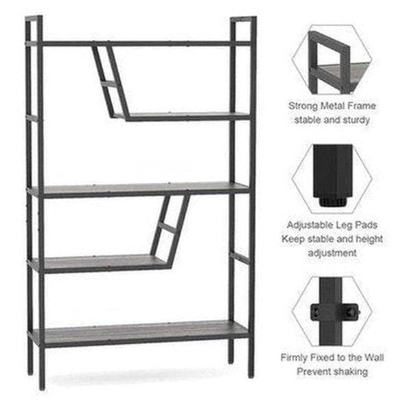 5-Tier Metal Adjustable DIY Storage Shelving Rack