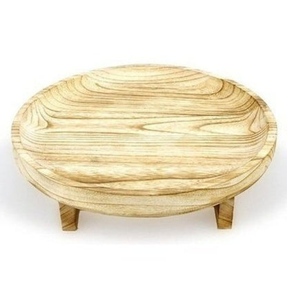 Wooden Plant Stool Garden Pot Saucers & Trays Wooden Round Flower Pot Tray Indoor Outdoor · Dondepiso