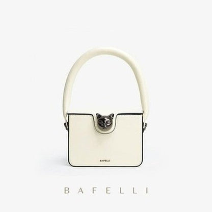 BAFELLI DJ BAG CAT Handbags Cream BAFELLI DJ BAG CAT · Women Leather Handbag · Dondepiso