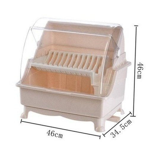 Dish Storage Box Dish Racks & Drain Boards can be switched1 Kitchenware Storage Dish Organizer Box With Lid - Dondepiso