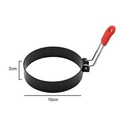 Steel Egg Ring Kitchen Molds Red 4inch 4 Sizes Stainless-Steel Egg Cooker Rings - Dondepiso