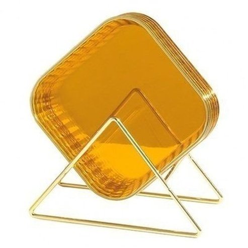 Acrylic Tray Snack Food Storage Containers Dark Yellow / China Large Capacity Reusable Acrylic Tray Snack · Dondepiso