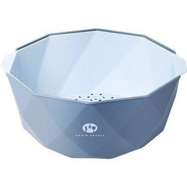 Double Layer Drain Basket Colanders & Strainers Small blue Double Layer Kitchen Sink Drain Basket - Dondepiso