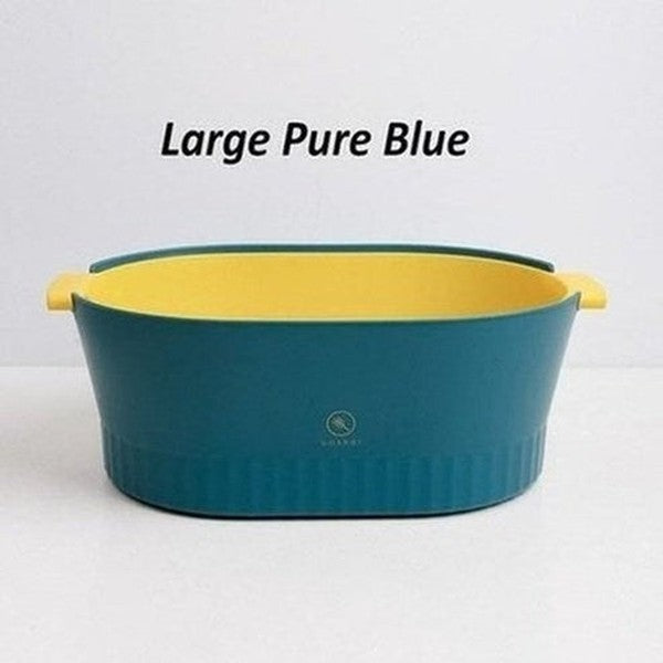 Double Drain Basket Bowl Colanders & Strainers Double Basket Food Colander Bowl - Dondepiso