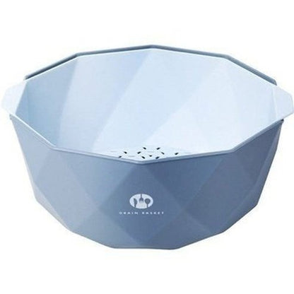 Double Layer Drain Basket Colanders & Strainers Large blue Double Layer Kitchen Sink Drain Basket - Dondepiso
