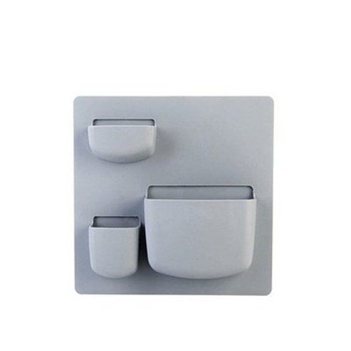 Plain Wall Shelving Storage Hooks & Racks Blue Adhesive Plastic Plain Wall Organizer Shelving · Dondepiso