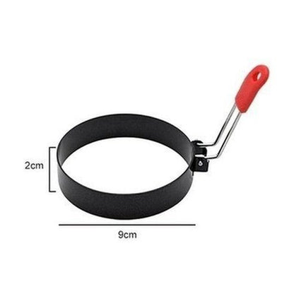 Steel Egg Ring Kitchen Molds Red 3.5inch 4 Sizes Stainless-Steel Egg Cooker Rings - Dondepiso