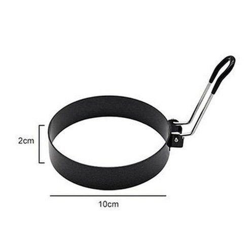 Steel Egg Ring Kitchen Molds Black 4inch 4 Sizes Stainless-Steel Egg Cooker Rings - Dondepiso