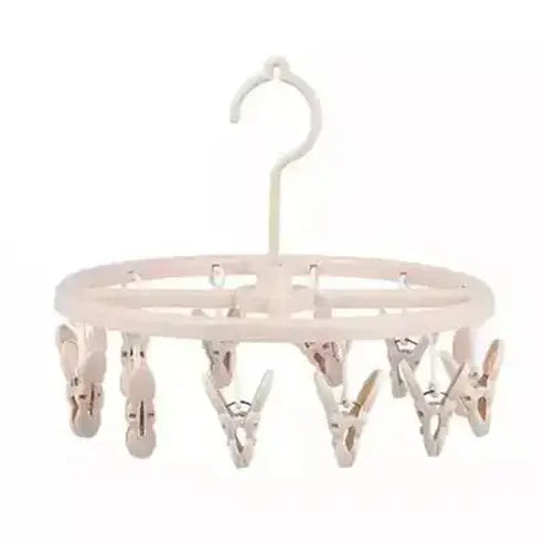 12 Clips Drying Rack Drying Racks & Hangers Apricot 12 Clips Rotating Underwear Drying Rack – Dondepiso 