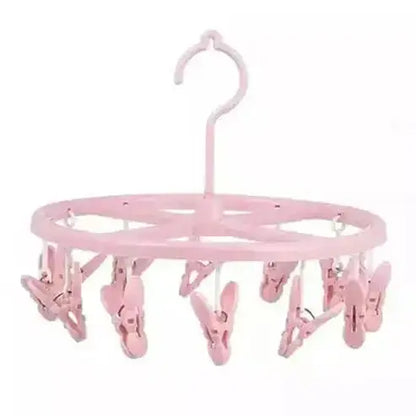 12 Clips Drying Rack Drying Racks & Hangers Pink 12 Clips Rotating Underwear Drying Rack – Dondepiso 