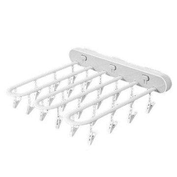 Multi Clip Drying Rack Drying Racks & Hangers Gray White Collapsible Multi-Clip Underwear Drying Rack · Dondepiso