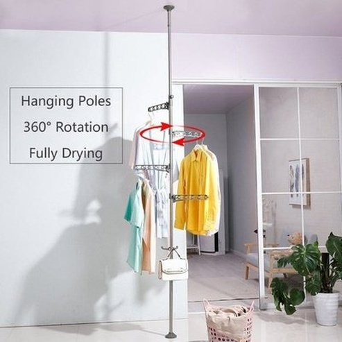 Floor Ceiling Rack Drying Racks & Hangers Floor To Ceiling Indoor Coat Rack · Dondepiso