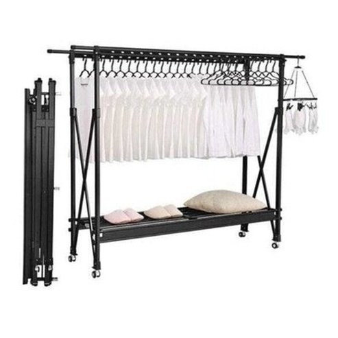 Floor Coat Rack Drying Racks & Hangers Black Indoor And Outdoor Foldable Floor Drying Rack · Dondepiso