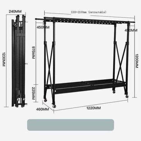 Floor Coat Rack Drying Racks & Hangers Black Indoor And Outdoor Foldable Floor Drying Rack · Dondepiso