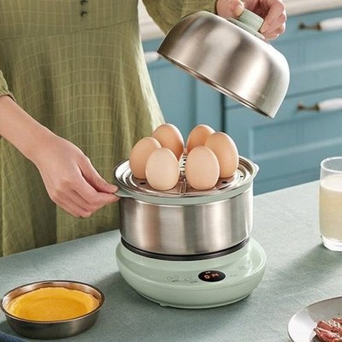 Electric Food Steamer Egg Cookers Green 304 Stainless Steel Electric Food Egg Steamer · Dondepiso