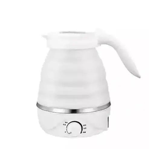 Foldable Silicone Electric Kettle Electric Kettles White Foldable Silicone Portable Mini Electric Kettle - Dondepiso