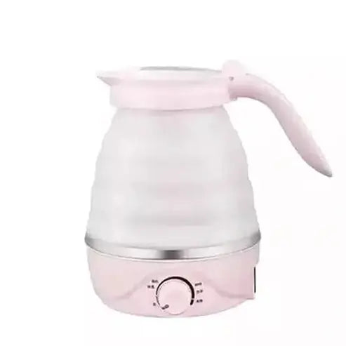 Foldable Silicone Electric Kettle Electric Kettles Pink Foldable Silicone Portable Mini Electric Kettle - Dondepiso