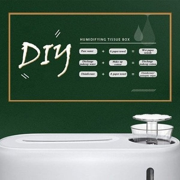 Humidifying Tissue Box Facial Tissue Holders Automatic Humidifying Push Button Tissue Box – Dondepiso