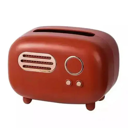 Vintage Tissue Box Facial Tissue Holders red Cartoon retro radio shape tissue box dispenser · Dondepiso