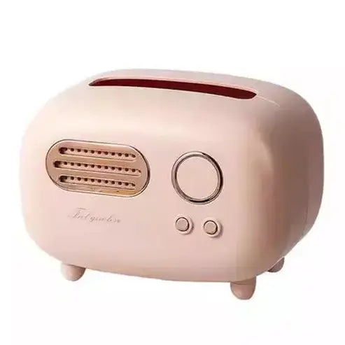 Vintage Tissue Box Facial Tissue Holders Pink Cartoon retro radio shape tissue box dispenser · Dondepiso