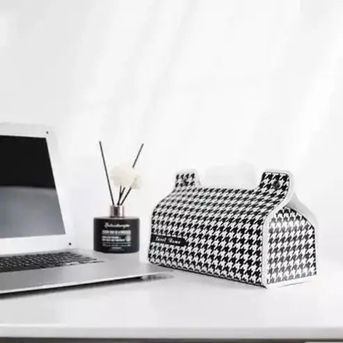 Leather Tissue Box Facial Tissue Holders Decor Leather Table Tissue Storage Box · Dondepiso