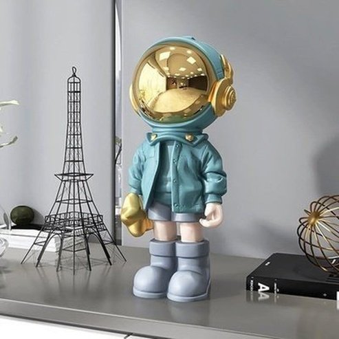 Cartoon Astronaut Figurine Figurines Silver Cartoon Silver Astronaut Craft Figurine · Dondepiso