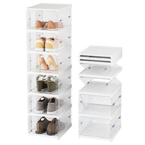 Foldable Shoe Rack Foldable Shoe Boxes Rack with Lids 6 · Dondepiso
