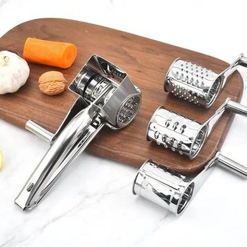 Rotary Cheese Grater Food Graters & Zesters Rotary Cheese Grater 4 Drum Blade – Dondepiso