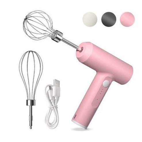 Manual Electric Cream Whipper Food Mixers & Blenders white Electric Cordless Egg Beater USB Cream Whipper · Dondepiso