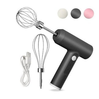 Manual Electric Cream Whipper Food Mixers & Blenders grey Electric Cordless Egg Beater USB Cream Whipper · Dondepiso