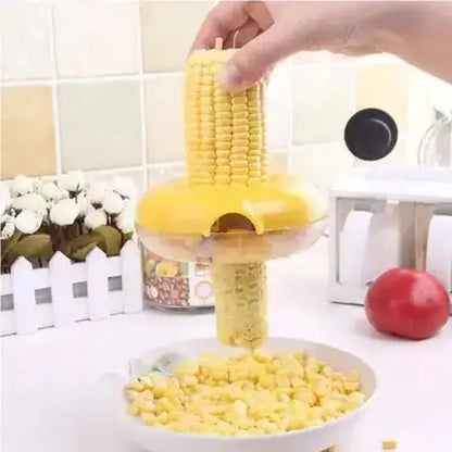 Corn Cob Remover Food Peelers & Corers Yellow Rotating Manual corn cob kernel remover tool · Dondepiso
