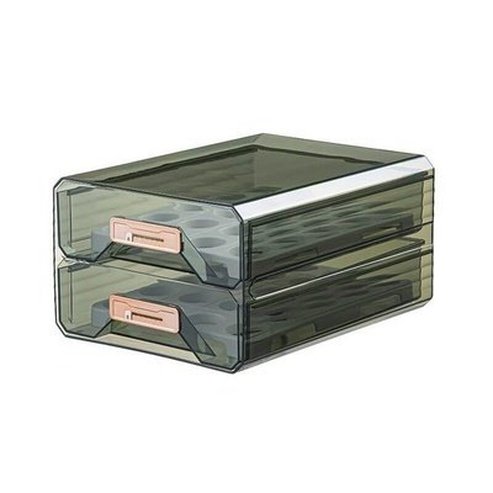 Egg Storage Box Food Storage Containers Clear 2 Tier Plastic Egg Storage Container Box · Dondepiso