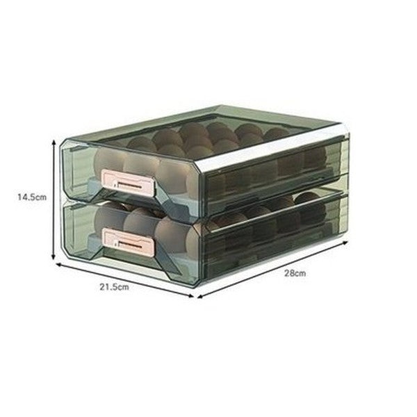Egg Storage Box Food Storage Containers 2 Tier Plastic Egg Storage Container Box · Dondepiso