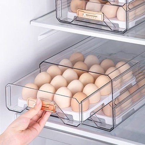 Egg Storage Box Food Storage Containers 2 Tier Plastic Egg Storage Container Box · Dondepiso