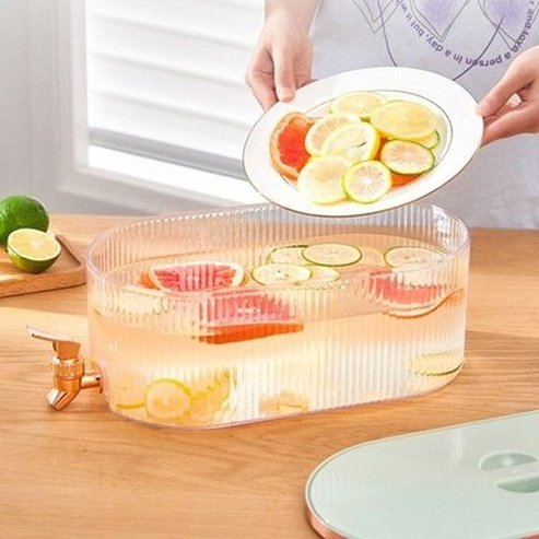 Water Container With Faucet Food Storage Containers 5.3L Fridge Water Container With Faucet · Dondepiso