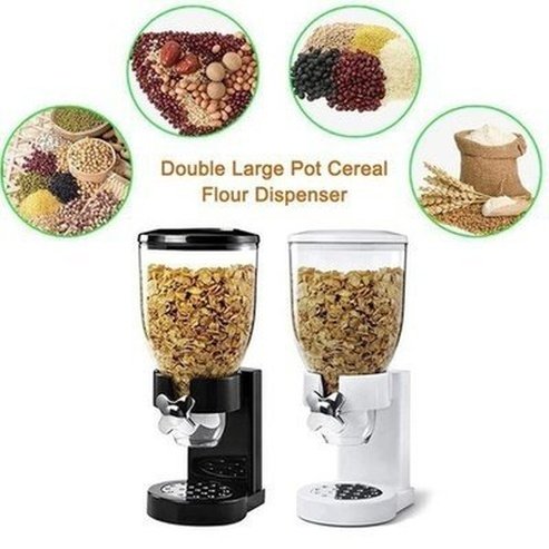 Cereal Dispenser Box Food Storage Containers Cereal Dispenser Double ABS Food Storage Container Box · Dondepiso